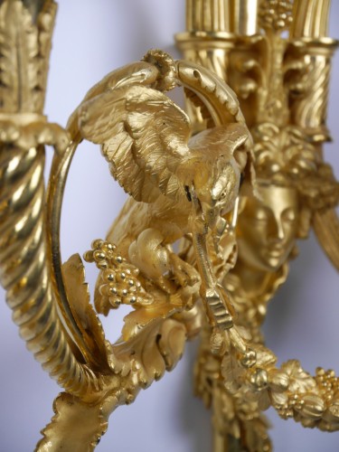 Antiquités - Pair of Louis XVI sconces by Gouthière or Thomire, 18th century