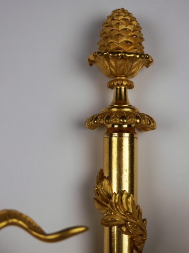 Antiquités - Pair of Louis XVI sconces by Gouthière or Thomire, 18th century