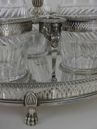 An Empire cabaret/bar for liquors in sterling silver - Antique Silver Style Empire