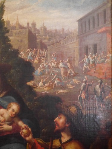 La Fuite en Egypte, attribué à Giovanni Andrea Ansaldo (1584 - 1638) - Igra Lignum