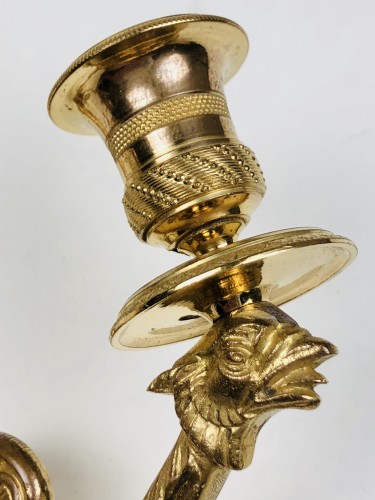 Luminaires Appliques - Petite paire d'appliques d'époque révolutionnaire