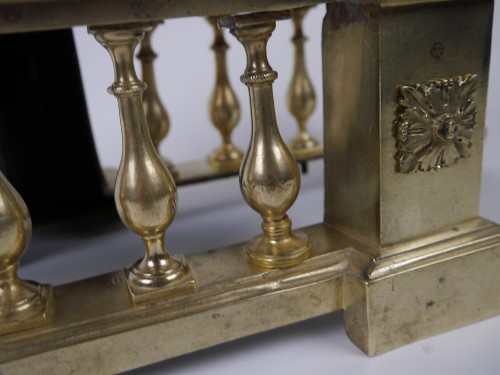 Antiquités - Pair of Louis XVI andirons, 18th century