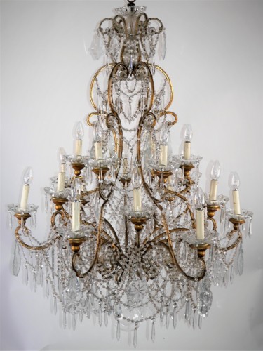 Grand Lustre, Italie fin XIXe siècle - Luminaires Style Napoléon III