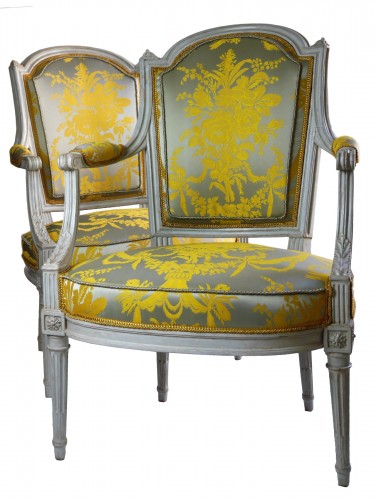 A pair of Louis XVI armchairs by Henri Jacob, 18th century