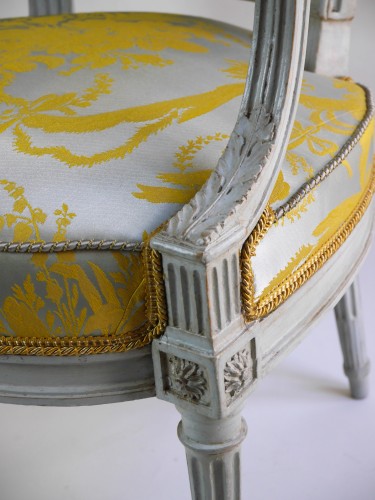 A pair of Louis XVI armchairs by Henri Jacob, 18th century - 