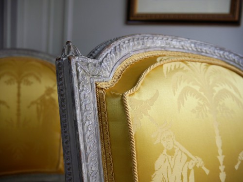 Suite of 4 chairs stamped by Henri Jacob, 18th century - Seating Style Louis XVI