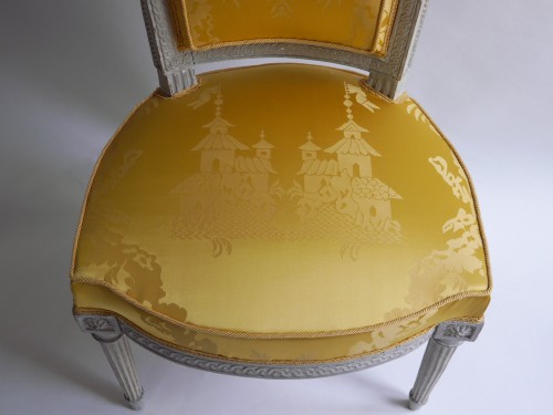 Suite of 4 chairs stamped by Henri Jacob, 18th century - 