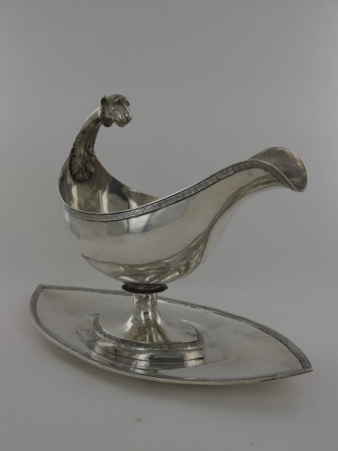 silverware & tableware  - An Empire Sauceboat, early 19th century