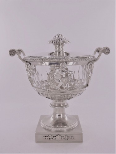 Antique Silver  - An Empire silver drageoir, beginning of the 19th century