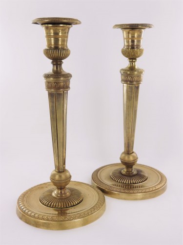 Pair of Empire candlesticks by Ravrio - 