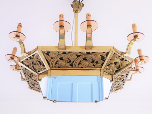 Lighting  - An Art Deco chandelier, 20th century