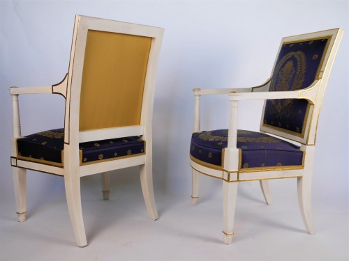 Paire de fauteuils d'époque Empire par Demay - Igra Lignum