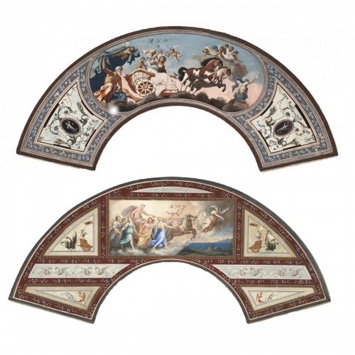 Pair of fan projects, circa 1800