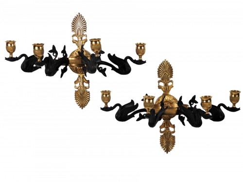Pair of Empire sconces, early 19th century