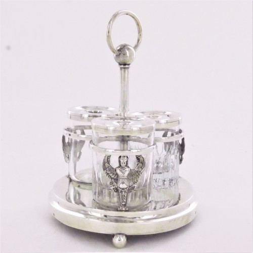 Antique Silver  - Empire period silver inkwell - Workshop of Georg Adam Rehfues (1784-1858)