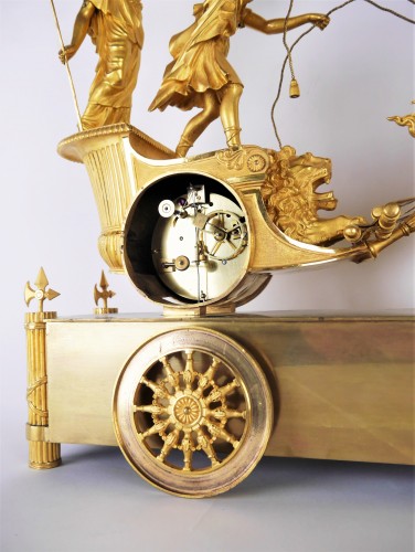 Antiquités - Telemachus&#039; Chariot Clock, Empire period