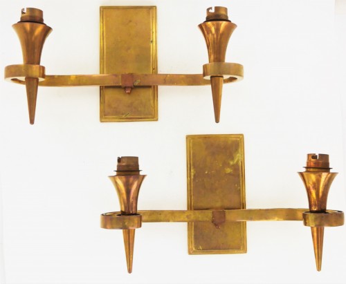 20th century - Pair of Art Deco sconces, 20th century