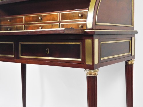 Furniture  - A Louis XVI Period Cylinder Desk By Molitor, 18th Century