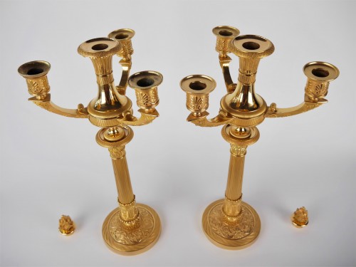 Lighting  - Pair of Empire candelabra, early 19th century
