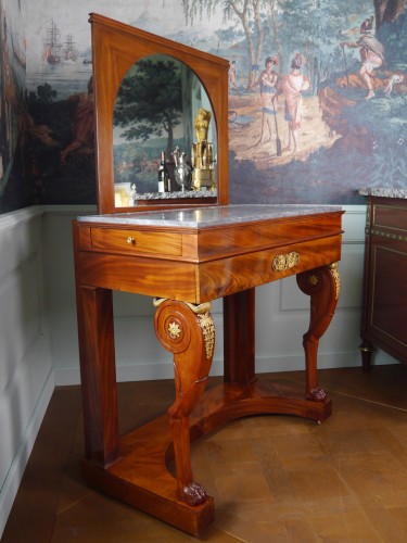 An Empire console table with transformation extensions - 