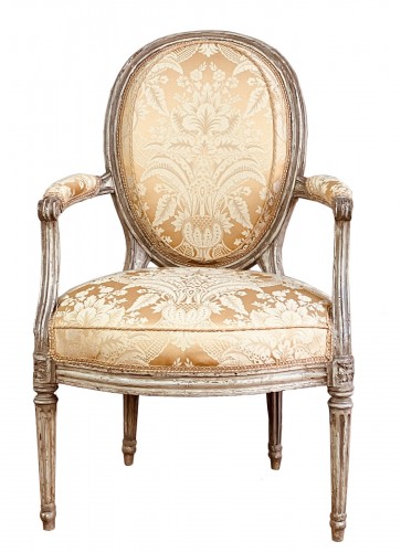 A Louis XVI armchair stamped Brizard, 18th century