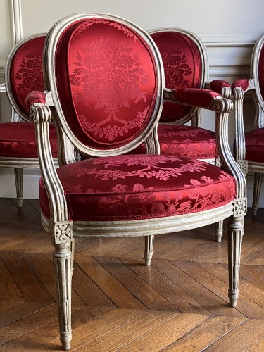 Sièges Fauteuil & Bergère - Suite de quatre fauteuils estampillés Nadal