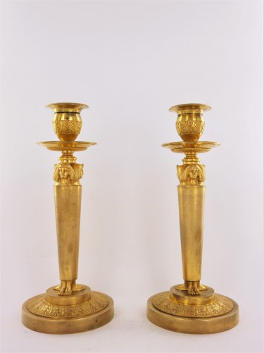 Pair of bronze candlesticks Napoleon&#039;s bedroom - 