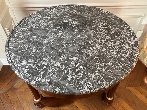 Mahogany pedestal table, Empire period - Furniture Style Empire