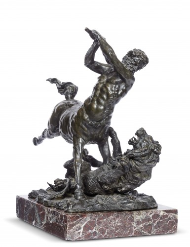 Fight between a centaur and a lion, 19th century 
