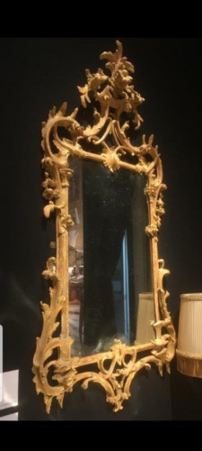Miroir en bois doré George II milieu du 18e siècle - Brun Fine Art