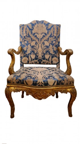 Fauteuil en bois doré, première moitié du XVIIIe siècle