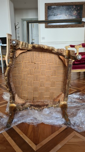 Seating  - A giltwood armchair, first half of the 18th century 