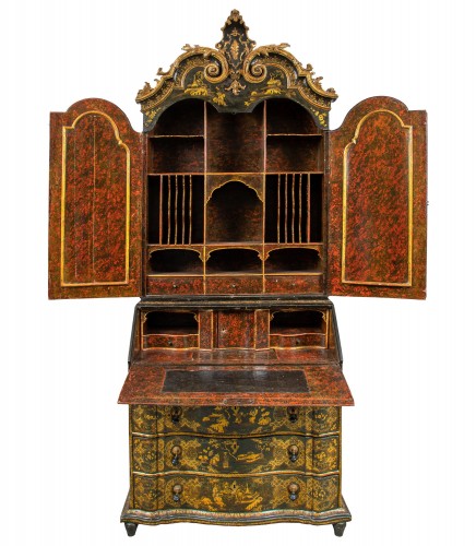Bureau à deux corps de style chinoiserie, Venise, XVIIIe siècle - Mobilier Style 