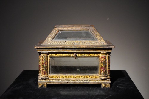 Objects of Vertu  - Venetian Casket In Lacquered And Gilt Wood And Rock Crystal, Venice 18th C