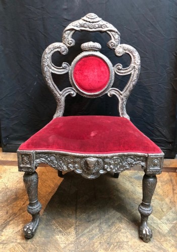  - Paire de fauteuils Anglo Indien en argent vers 1870