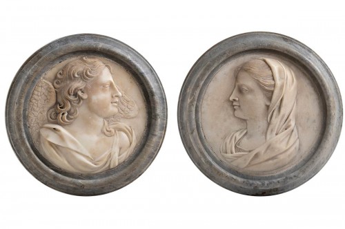 Announcing Angel and Virgin Announced, Carrara marble medallions