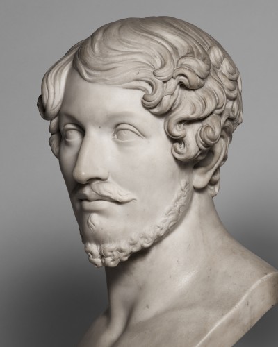 Sculpture  - Marble bust of bearded man, circa 1820-1840