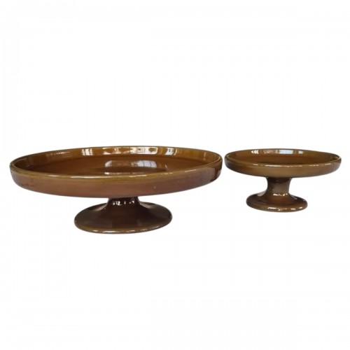 Jacques And Dani Ruelland, Pair Of Ceramic Cups On Pedestal 