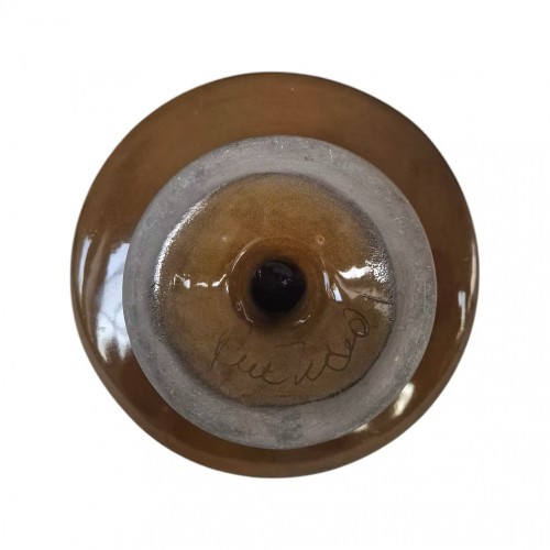 Antiquités - Jacques And Dani Ruelland, Pair Of Ceramic Cups On Pedestal 