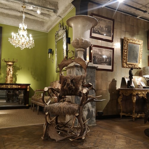 19th century - Deer And Elk Antler Armchair