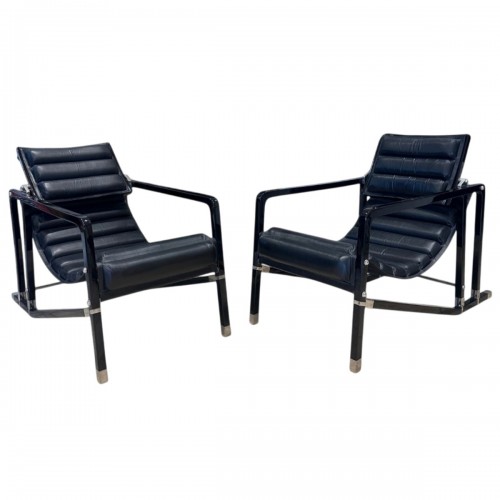 Eileen GRAY (1878–1976), Paire de fauteuils « Transat »