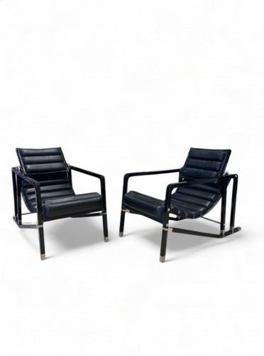 Eileen GRAY (1878–1976), Paire de fauteuils « Transat » - Sièges Style Art Déco