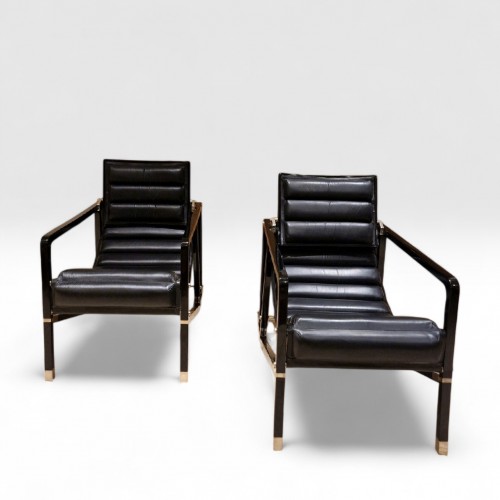 Sièges Fauteuil & Bergère - Eileen GRAY (1878–1976), Paire de fauteuils « Transat »