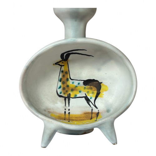 Roger Capron (1922-2006) , Lampe de table zoomorphe - 
