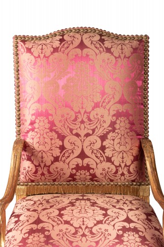 A Pair of Louis XIV  giltwood  Fauteuils - 