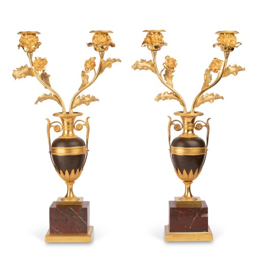 A Late Louis XVI  pair of Candelabras 