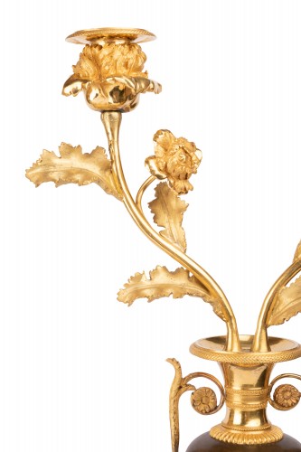 A Late Louis XVI  pair of Candelabras  - Directoire
