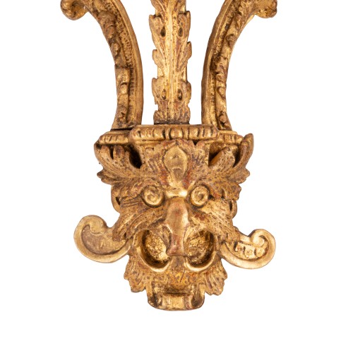 A pair of gilded Regence Brackets - Furniture Style French Regence