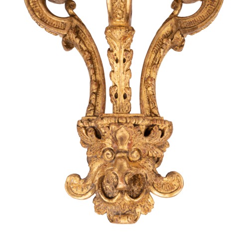 18th century - A pair of gilded Regence Brackets