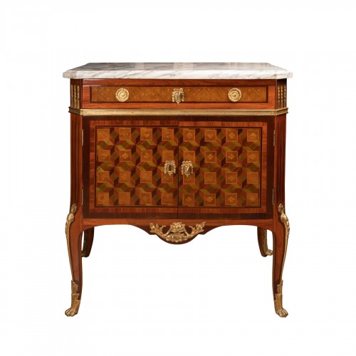 A Fine Transition Ormolu-Mounted Commode to Pierre Roussel 1723-1782